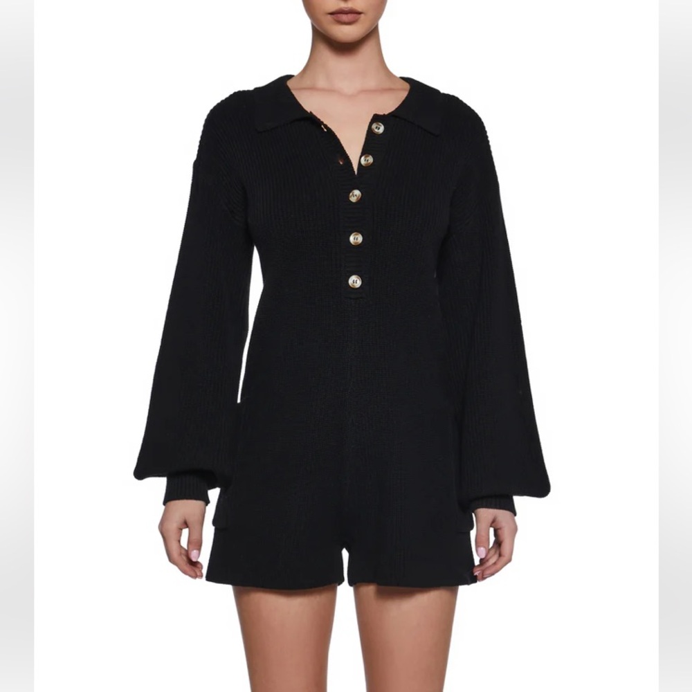 Cozy Knit Romper w/ Pockets